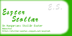 eszter stollar business card