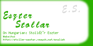 eszter stollar business card